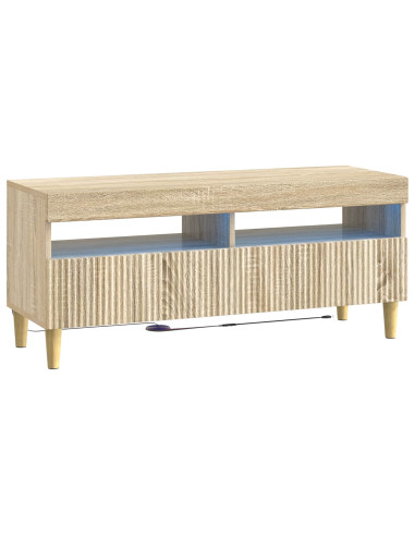 Mobile TV LED a 5 pezzi Rovere Sonoma Legno ingegnerizzato