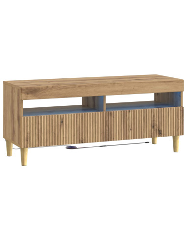 Mobile TV LED a 5 pezzi Rovere Artigianale Legno ingegnerizzato