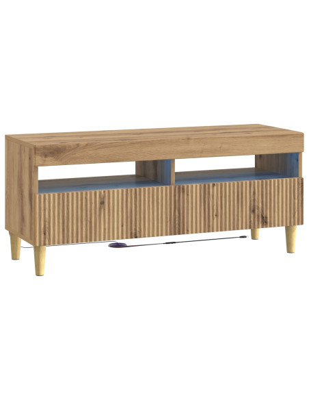 Mobile TV LED a 5 pezzi Rovere Artigianale Legno ingegnerizzato