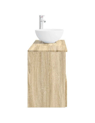 Set di mobili per il bagno 2 pz Rovere Sonoma