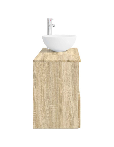 Set di mobili per il bagno 2 pz Rovere Sonoma