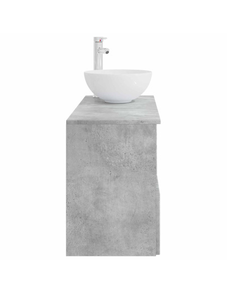 Set di mobili per il bagno 2 pz Grigio Cemento