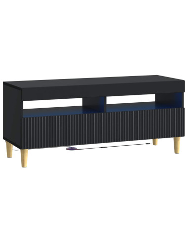 Mobile TV LED a 5 pezzi ARNHEM Nero Legno ingegnerizzato