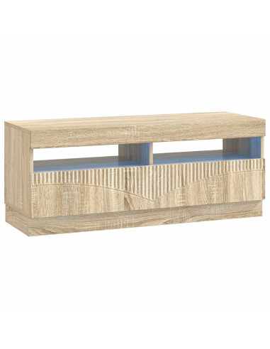Mobile TV LED a 5 pezzi Rovere Sonoma Legno ingegnerizzato
