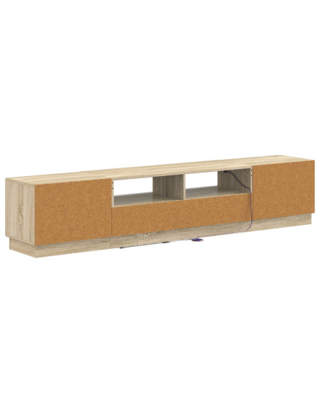 Mobile TV LED a 5 pezzi Rovere Sonoma Legno ingegnerizzato