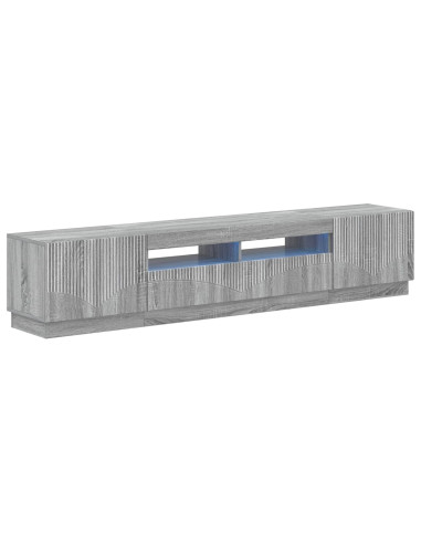 Mobile TV LED a 5 pezzi Sonoma grigio Legno ingegnerizzato