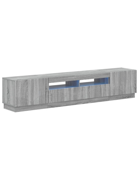 Mobile TV LED a 5 pezzi Sonoma grigio Legno ingegnerizzato