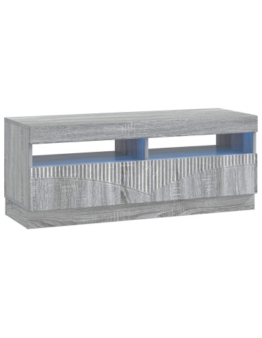 Mobile TV LED a 5 pezzi Sonoma grigio Legno ingegnerizzato