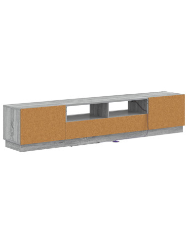 Mobile TV LED a 5 pezzi Sonoma grigio Legno ingegnerizzato