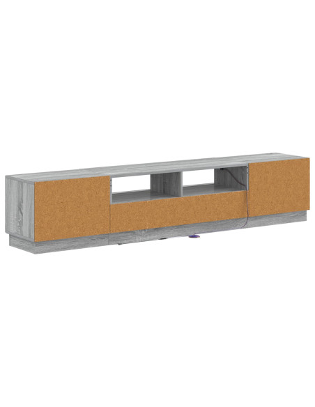 Mobile TV LED a 5 pezzi Sonoma grigio Legno ingegnerizzato