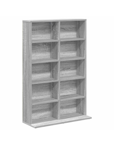 Mobile per CD 2 pz Sonoma grigio 65 x 23,5 x 97,5 cm