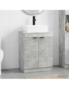 Set di mobili per il bagno Grigio Cemento Legno ingegnerizzato