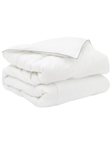 Set Duvet e Cuscino da Letto 2 pz Bianco Fibra di bambù