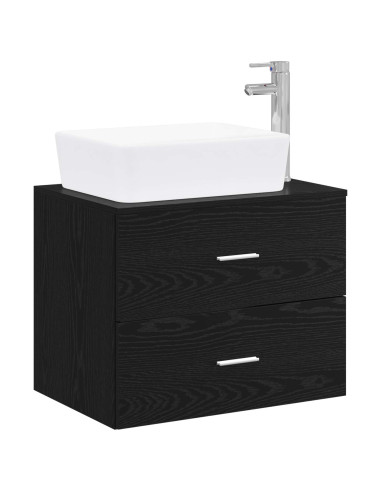 Set di mobili per il bagno Rovere Nero Legno ingegnerizzato