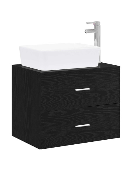 Set di mobili per il bagno Rovere Nero Legno ingegnerizzato