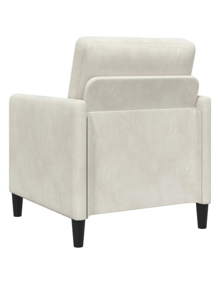Set di Divani con Storage 2 pz Crema Poliestere