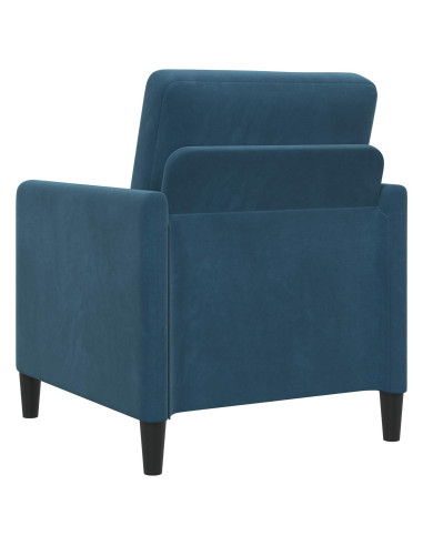 Set di Divani con Storage 2 pz Blu Poliestere