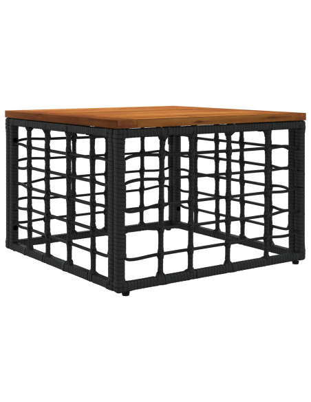 Set di divani da esterno 9 pz Nero e Grigio scuro polyrattan