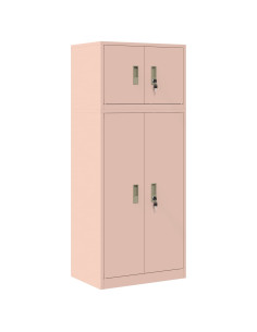 Armadio 2 pz Rosa 60 x 40 x 145 cm Acciaio Bloccabile 2