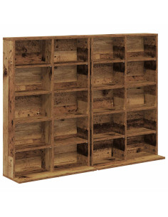 Mobile per CD 2 pz Legno antico 65 x 23,5 x 97,5 cm 2