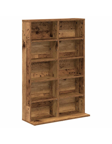 Mobile per CD 2 pz Legno antico 65 x 23,5 x 97,5 cm