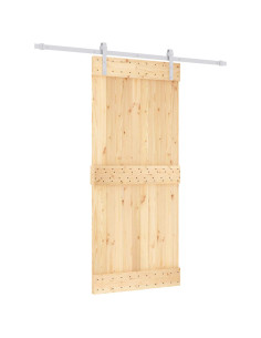 Porta scorrevole Naturale e Bianco 90 x 210 cm 2