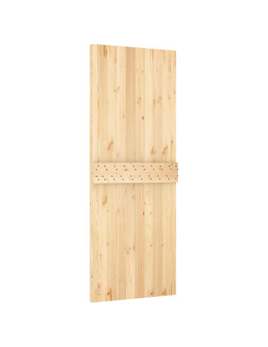 Porta scorrevole Naturale e Bianco 80 x 210 cm