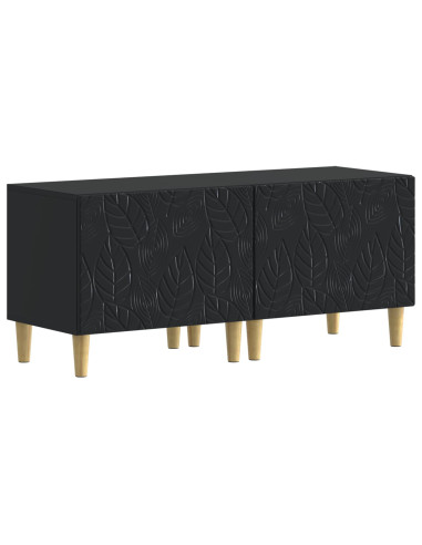 Mobile TV LED a 5 pezzi Nero Legno ingegnerizzato