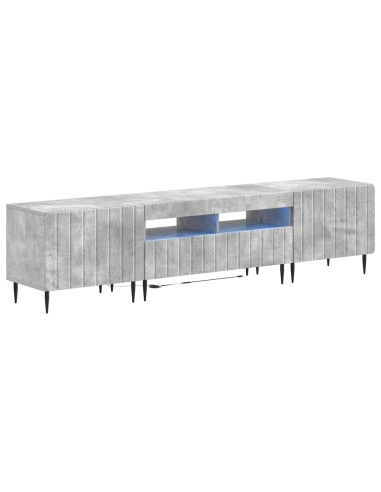 Mobile TV LED a 5 pezzi Grigio Cemento Legno ingegnerizzato