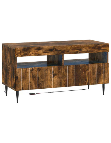 Mobile TV LED a 5 pezzi Rovere Fumo Legno ingegnerizzato