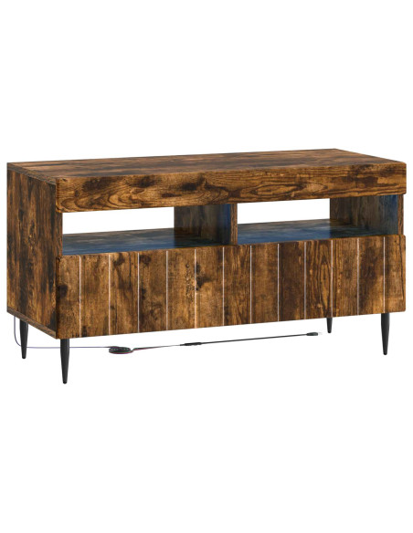 Mobile TV LED a 5 pezzi Rovere Fumo Legno ingegnerizzato