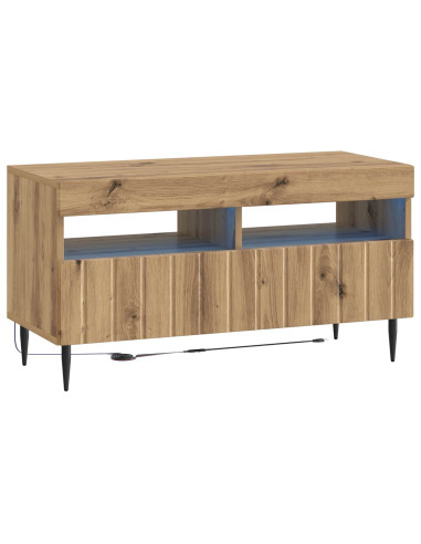 Mobile TV LED a 5 pezzi Rovere Artigianale Legno ingegnerizzato