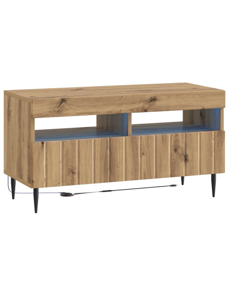 Mobile TV LED a 5 pezzi Rovere Artigianale Legno ingegnerizzato