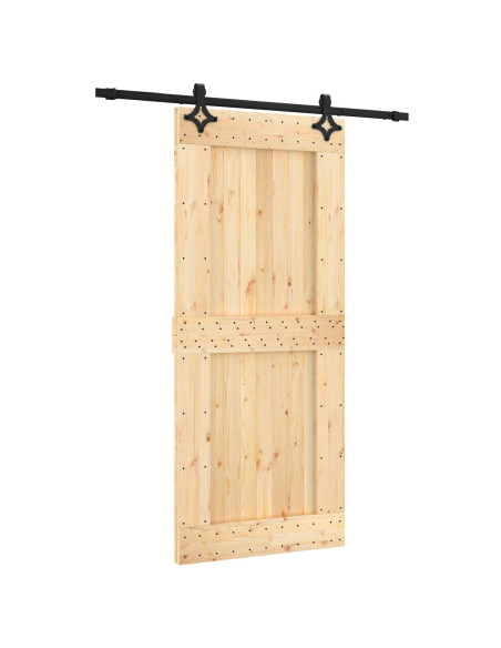 Porta scorrevole Naturale e Nero