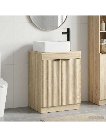 Set di mobili per il bagno Rovere Sonoma Legno ingegnerizzato
