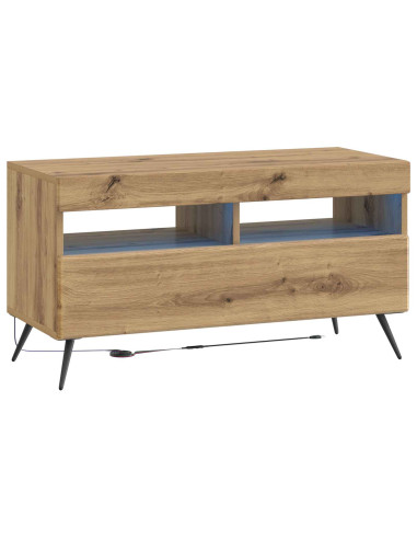 Mobile TV LED a 5 pezzi Rovere Artigianale Legno ingegnerizzato