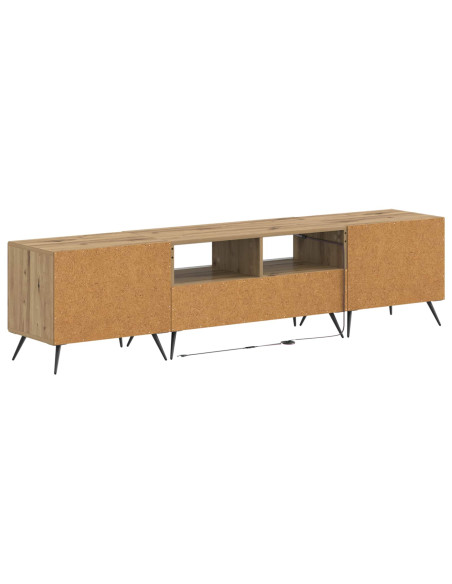 Mobile TV LED a 5 pezzi Rovere Artigianale Legno ingegnerizzato