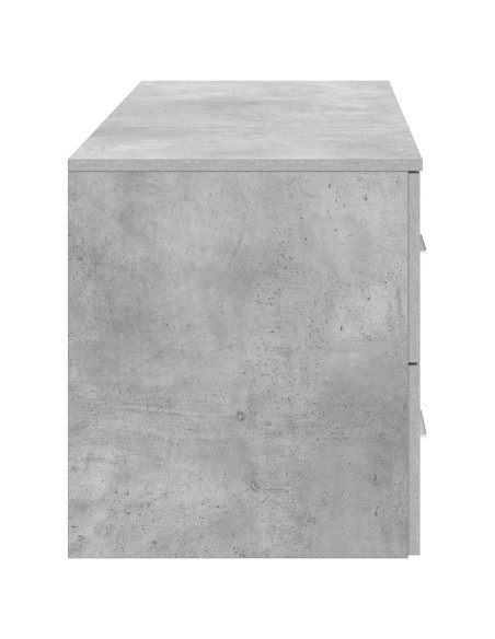Set di mobili per il bagno 2 pz Grigio Cemento
