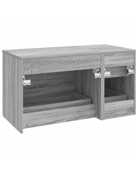 Set di mobili per il bagno 2 pz Sonoma grigio