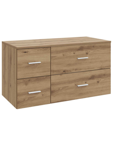 Set di mobili per il bagno 2 pz Rovere Artigianale