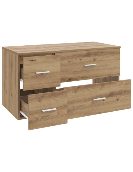 Set di mobili per il bagno 2 pz Rovere Artigianale
