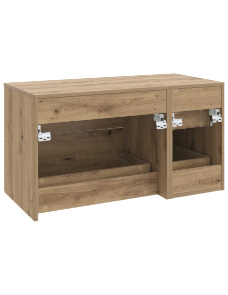 Set di mobili per il bagno 2 pz Rovere Artigianale