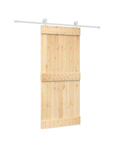 Porta scorrevole Naturale e Bianco 90 x 210 cm 2
