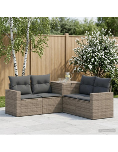 Set di divani 5 pz Grigio e Grigio Scuro