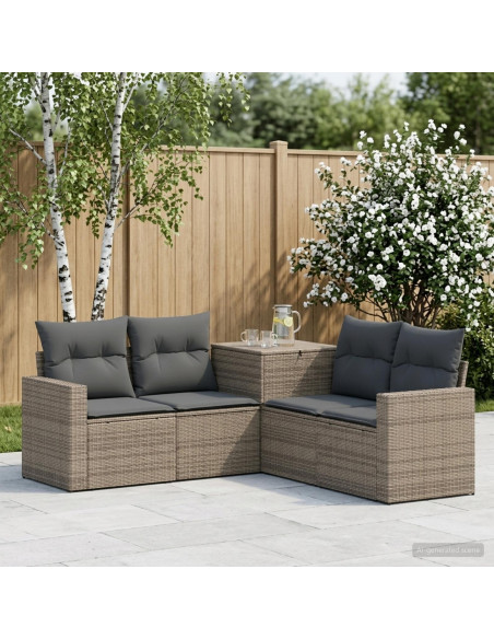 Set di divani 5 pz Grigio e Grigio Scuro