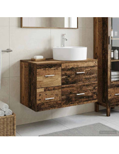 Set di mobili per il bagno 2 pz Legno antico