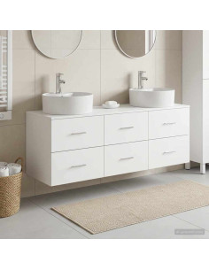 Set di Armadi da Bagno 3 pz Bianco 62,5 x 44,5 x 50 cm