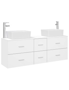 Set di Armadi da Bagno 3 pz Bianco 53 x 34,5 x 63 cm 2