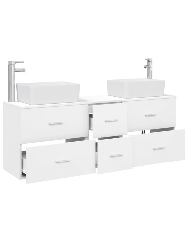 Set di Armadi da Bagno 3 pz Bianco 53 x 34,5 x 63 cm