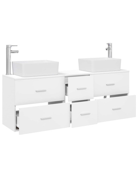 Set di Armadi da Bagno 3 pz Bianco 53 x 34,5 x 63 cm
